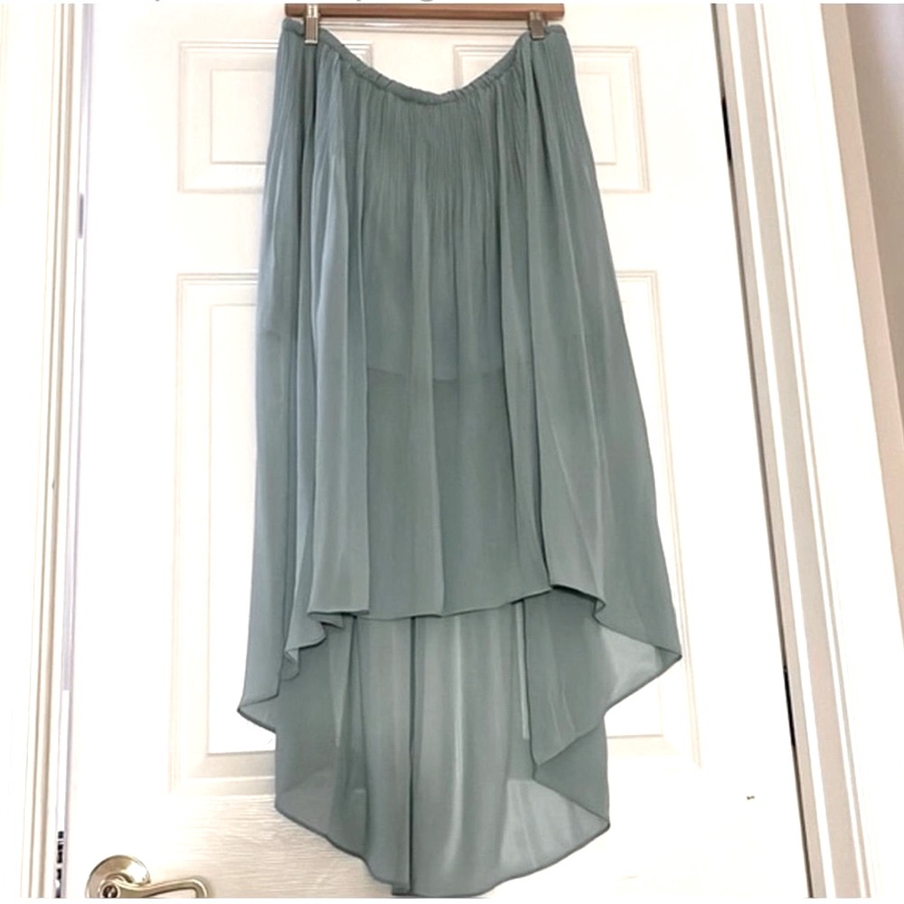 LC Lauren Conrad Light Blue high-low Skirt